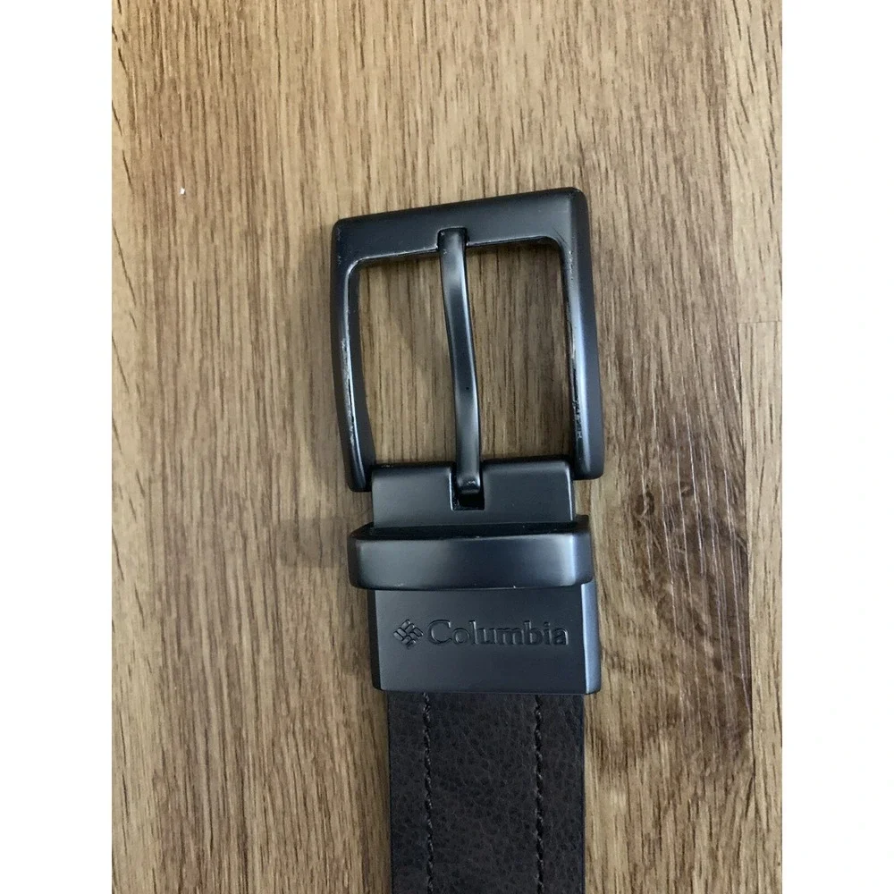 Columbia Belt Men's 46/115 Dark Brown or Black‎ Leather Reversible